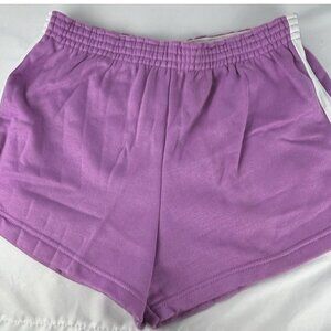 Unworn Vintage Active Wear Purple Gym Sweat Shorts Womens M Pull On Athletic USA
